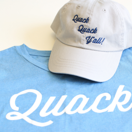 Women' Bundle Charleston Duck Hat and Quack Quack Y'all T-Shirt Logo
